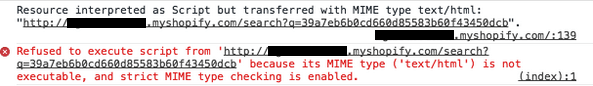 Strict MIME Type Checking error.