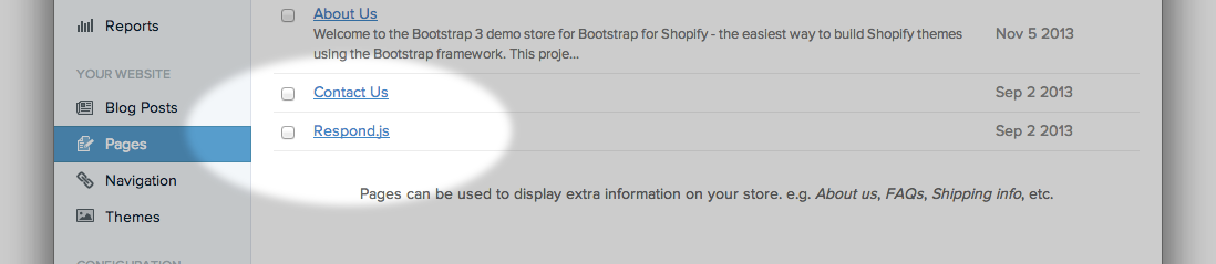 Respond.js Page in Shopify Admin Panel